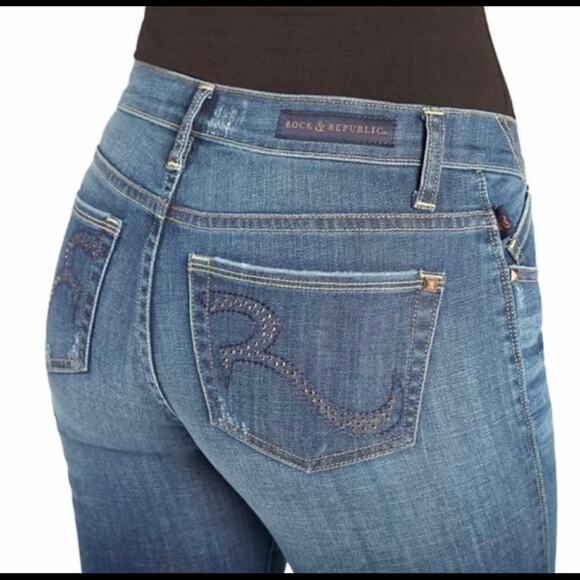 Rock & Republic Sadie Straight-Leg Denim Jeans Size 8 - Picture 11 of 11